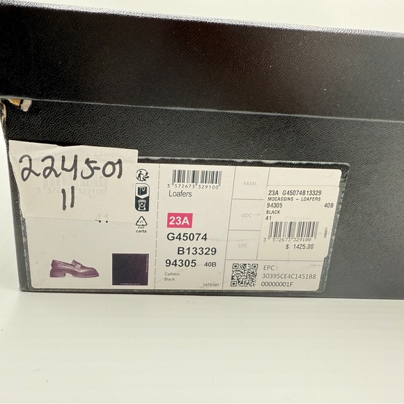 NEW Chanel 23A Quilted Black Calfskin Leather Platform Lug Sole Loafers EU 41 - Picture 12 of 12